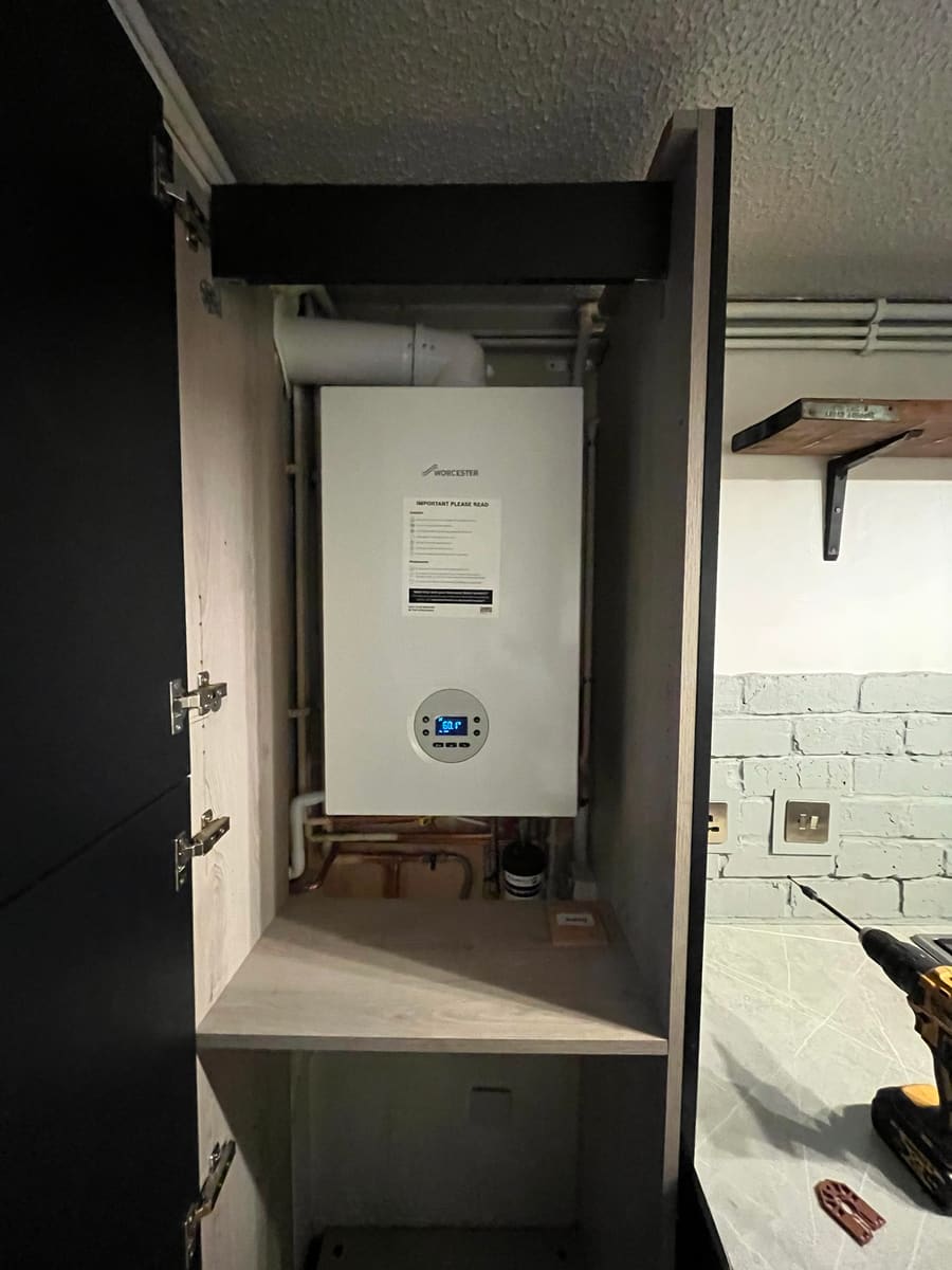 New boiler fitted in utility space