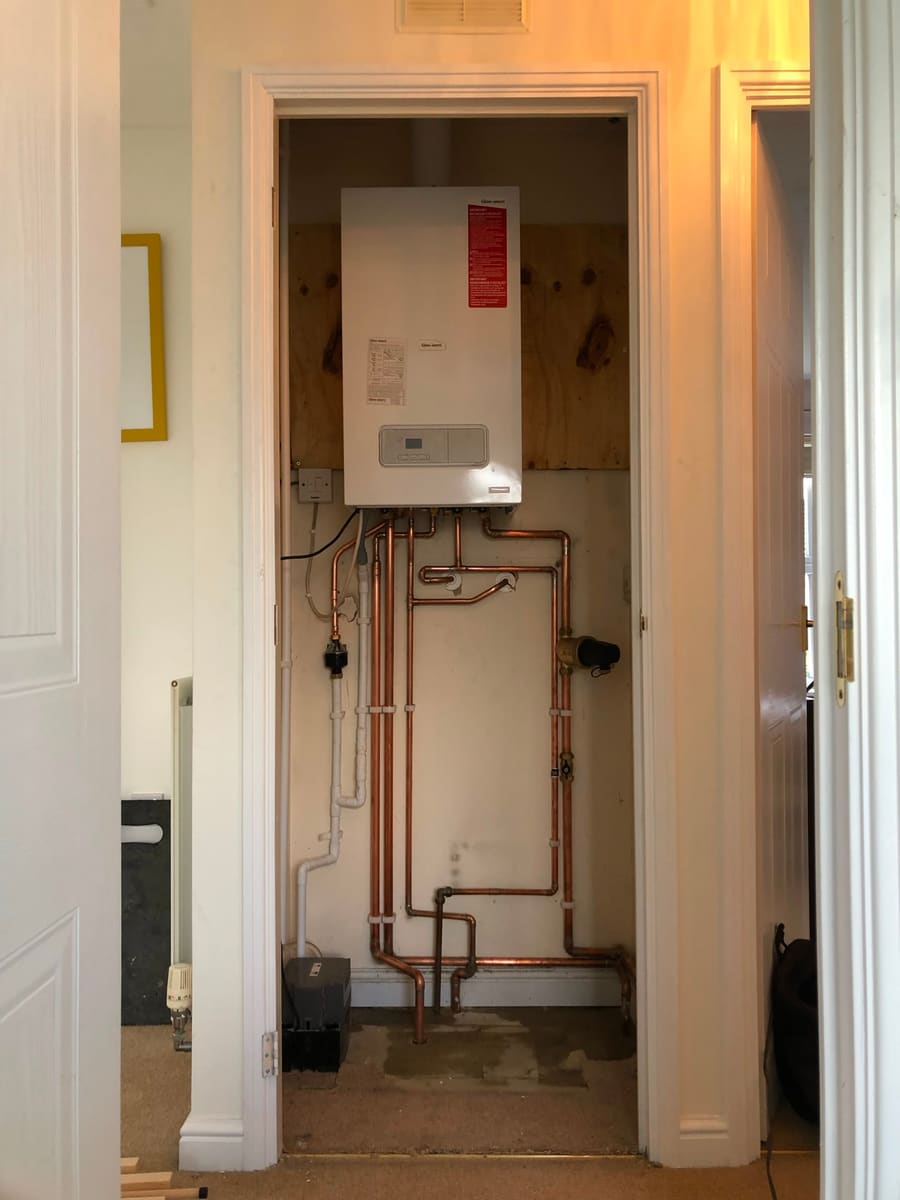 Boiler installation, wider view